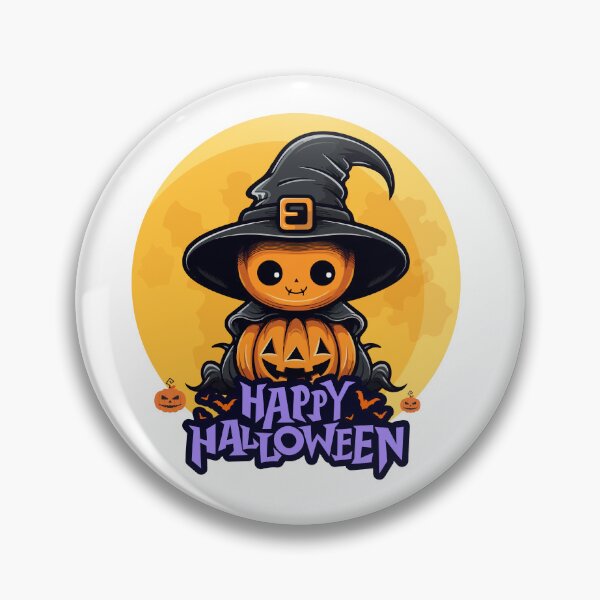 Item preview, Happy Halloween Cute Pumpkin Witch Hat Kawaii Spooky Season Design designed and sold by Electromartprint.