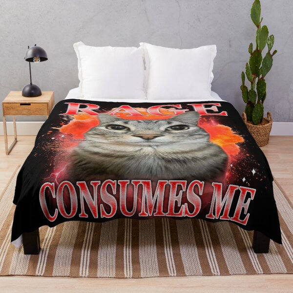 Item preview, Rage Consumes Me Funny Meme Cat Grumpy Design  designed and sold by cherrywstore.