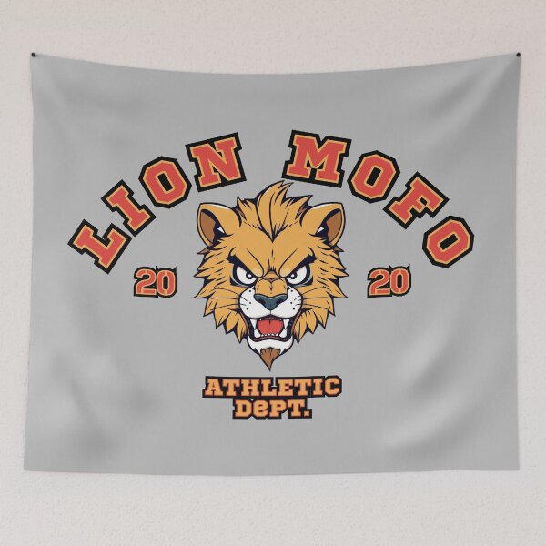 Item preview, Lion Mofo College Logo Style Gym Wear designed and sold by pUNKnown.