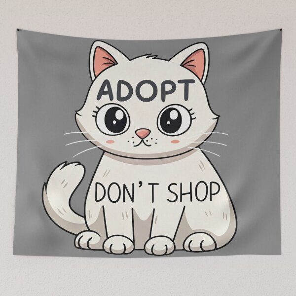 Item preview, Adopt Don’t Shop – Cute Cat Adoption Awareness Art designed and sold by Artiviose.