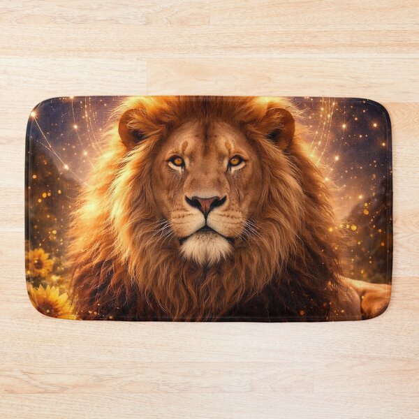 Item preview, Majestic Golden Celestial Lion Profile designed and sold by Zodiac Celestial Art.