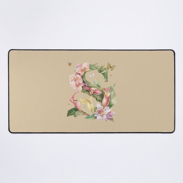 Item preview, Elegant Botanical Letter S Monogram – Floral Orchid & Butterfly Illustration | Nature-Inspired Aesthetic Decor designed and sold by AmenAlways.