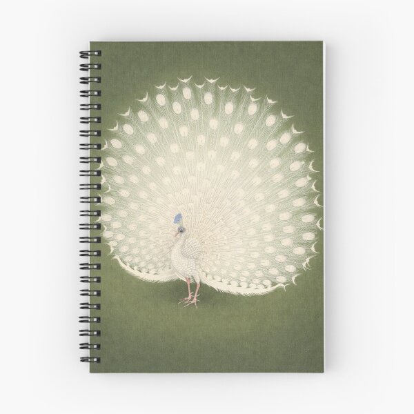 Item preview, White Peacock Fan — Kacho-e Ukiyo-e Shin-hanga Woodblock designed and sold by Planthem.