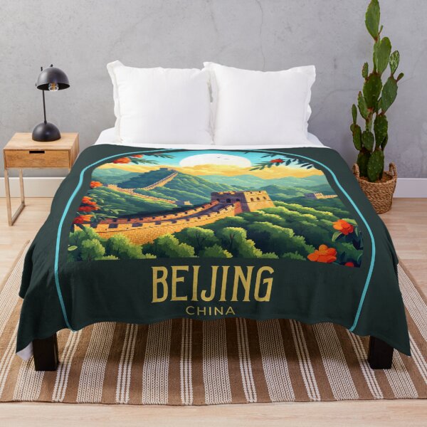 Artikelvorschau, Vintage-Reiseillustration aus Peking entworfen und verkauft von HomeLivingCo.