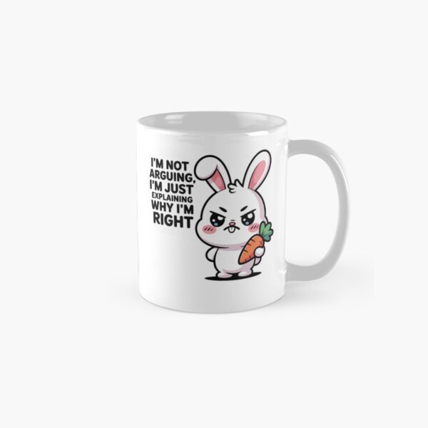 Item preview, I'm Not Arguing I'm Just Explaining – Funny Angry Bunny Kawaii Sticker designed and sold by Ashley critters.