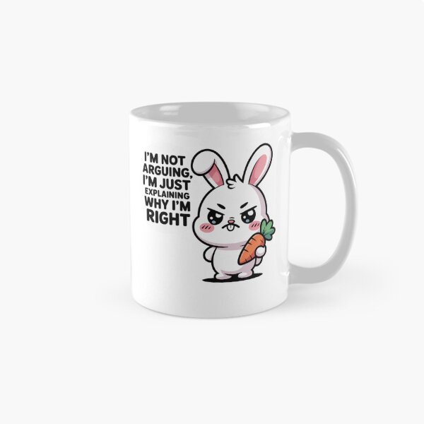 Item preview, I'm Not Arguing I'm Just Explaining – Funny Angry Bunny Kawaii Sticker designed and sold by Ashley critters.