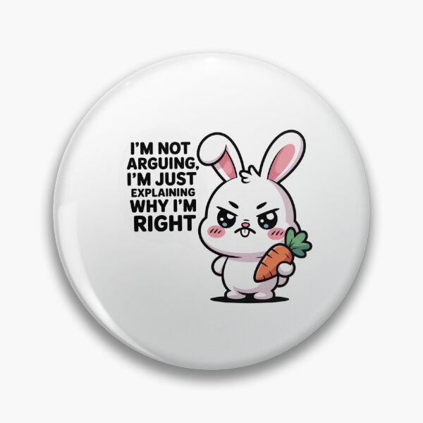Item preview, I'm Not Arguing I'm Just Explaining – Funny Angry Bunny Kawaii Sticker designed and sold by Ashley critters.