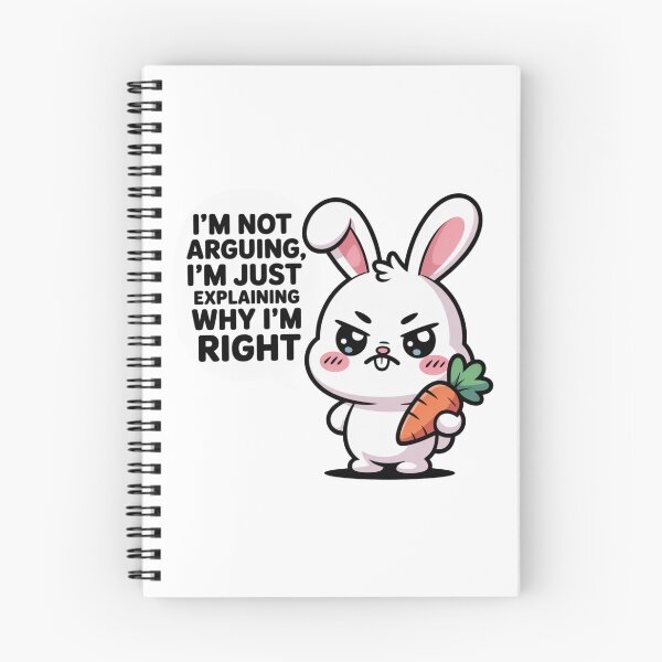 Item preview, I'm Not Arguing I'm Just Explaining – Funny Angry Bunny Kawaii Sticker designed and sold by Ashley critters.