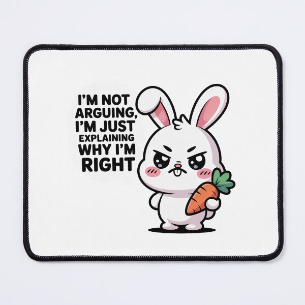 Item preview, I'm Not Arguing I'm Just Explaining – Funny Angry Bunny Kawaii Sticker designed and sold by Ashley critters.