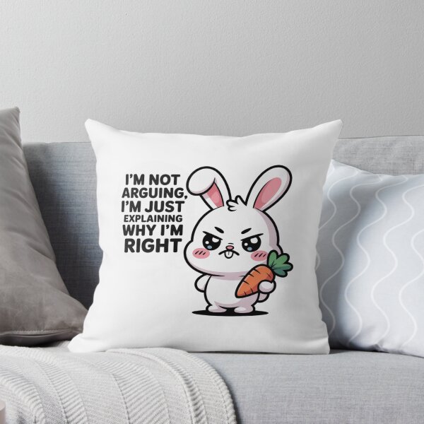 Item preview, I'm Not Arguing I'm Just Explaining – Funny Angry Bunny Kawaii Sticker designed and sold by Ashley critters.
