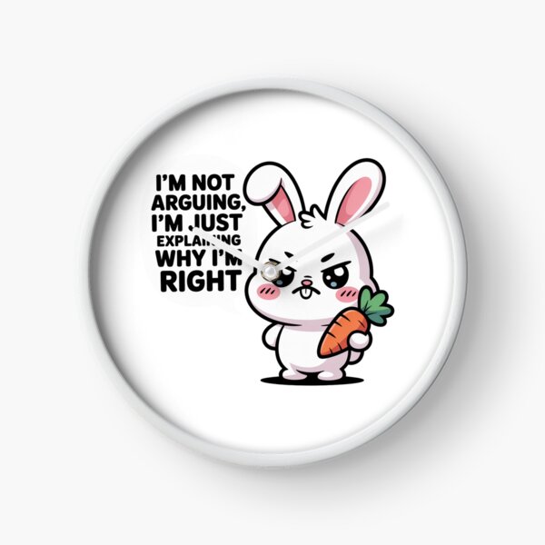 Item preview, I'm Not Arguing I'm Just Explaining – Funny Angry Bunny Kawaii Sticker designed and sold by Ashley critters.