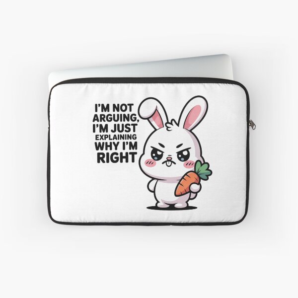 Item preview, I'm Not Arguing I'm Just Explaining – Funny Angry Bunny Kawaii Sticker designed and sold by Ashley critters.