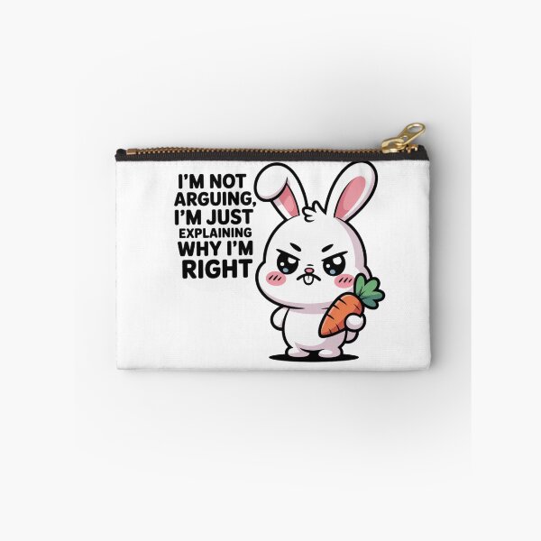 Item preview, I'm Not Arguing I'm Just Explaining – Funny Angry Bunny Kawaii Sticker designed and sold by Ashley critters.