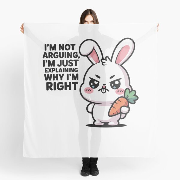 Item preview, I'm Not Arguing I'm Just Explaining – Funny Angry Bunny Kawaii Sticker designed and sold by Ashley critters.