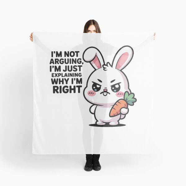 Item preview, I'm Not Arguing I'm Just Explaining – Funny Angry Bunny Kawaii Sticker designed and sold by Ashley critters.