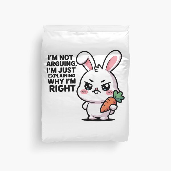 Item preview, I'm Not Arguing I'm Just Explaining – Funny Angry Bunny Kawaii Sticker designed and sold by Ashley critters.