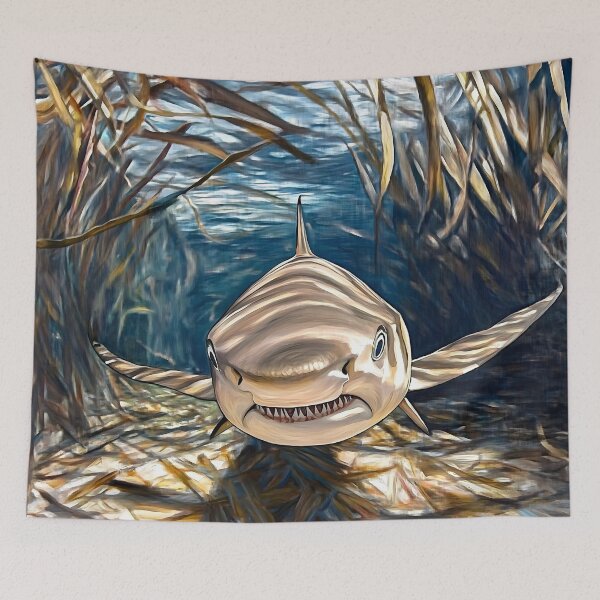 Item preview, Shark Swimming Through Aquatic Foliage designed and sold by Shoot-The-Moon.