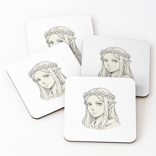 Item preview, Elven Mage Flower Crown - Hand Drawn Ink Sketch Art designed and sold by ahabboud.