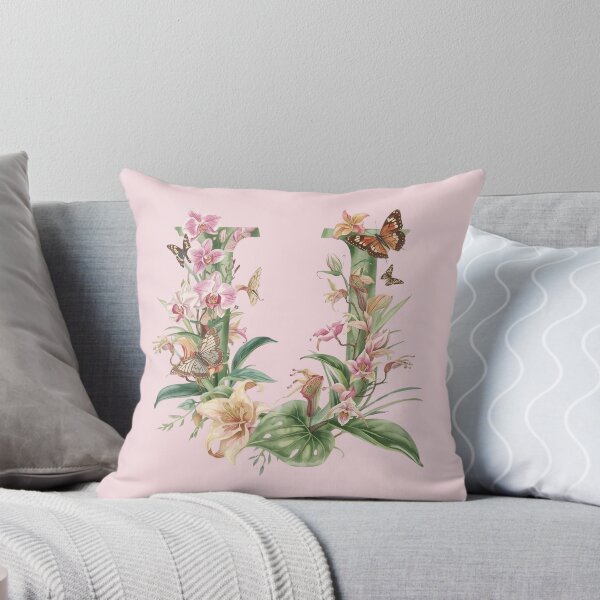 Item preview, Elegant Botanical Letter U Monogram – Floral Orchid & Butterfly Illustration | Nature-Inspired Aesthetic Decor designed and sold by AmenAlways.