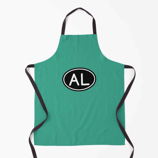 Item preview, AL Initials Monogram Oval White Letters designed and sold by Jeallan Designs.