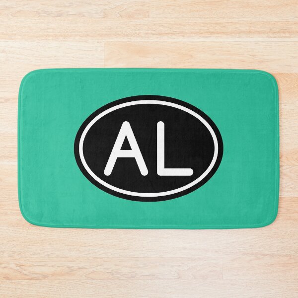 Item preview, AL Initials Monogram Oval White Letters designed and sold by Jeallan Designs.