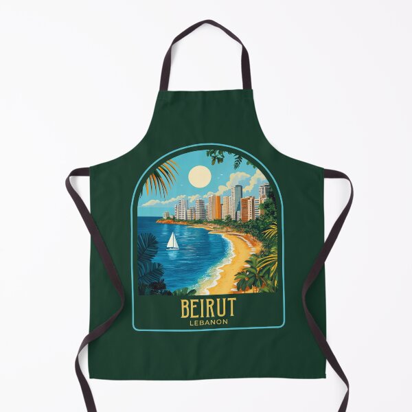 Item preview, Beirut Vintage Travel Illustration designed and sold by HomeLivingCo.