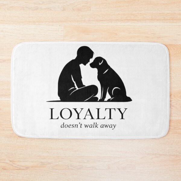 Item preview, Loyalty Doesn’t Walk Away – Emotional Dog & Human Silhouette Design designed and sold by bazstees54.