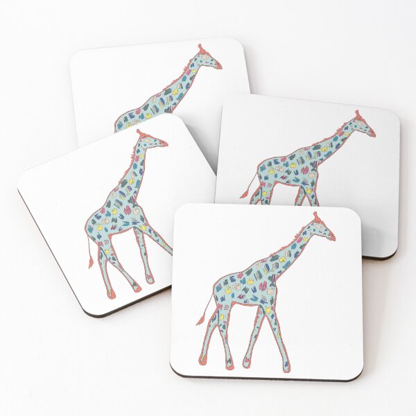 Item preview, Giraffe Sticker — Minimalist Wildlife Art designed and sold by iampaulmorris.