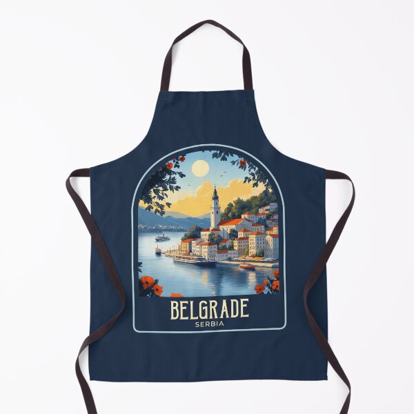 Item preview, Belgrade Vintage Travel Illustration designed and sold by HomeLivingCo.
