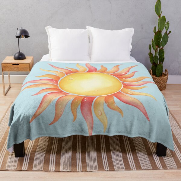 Item preview, Radiant Watercolor Sun – Warm Celestial Boho Art designed and sold by SunnyIris.