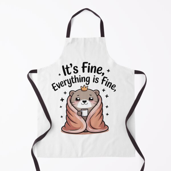 Item preview, It's Fine Everything is Fine – Sarcastic Sleepy Otter Kawaii Sticker designed and sold by Ashley critters.
