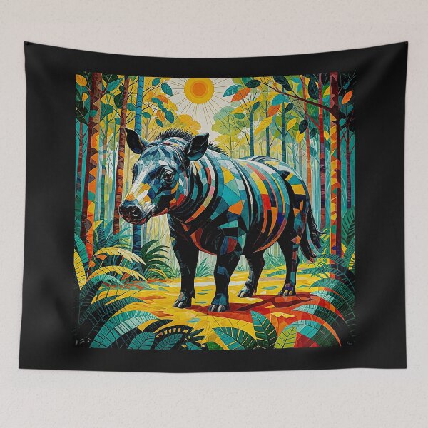 Item preview, Surreal Tapir in Vibrant Rain Forest designed and sold by Helios Be. Lavsh.