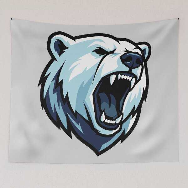 Item preview, Roaring Polar Bear Winter Wildlife designed and sold by KeremYurtseven.