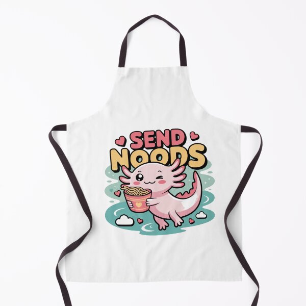 Item preview, Send Noods – Funny Cute Axolotl Ramen Kawaii Sticker designed and sold by Ashley critters.