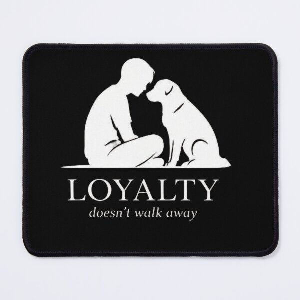 Item preview, Loyalty Doesn’t Walk Away – Emotional Dog & Human Silhouette Design designed and sold by bazstees54.