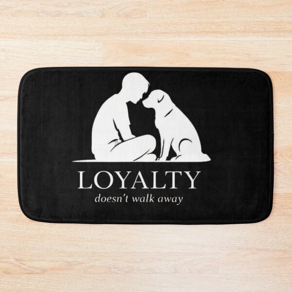 Item preview, Loyalty Doesn’t Walk Away – Emotional Dog & Human Silhouette Design designed and sold by bazstees54.