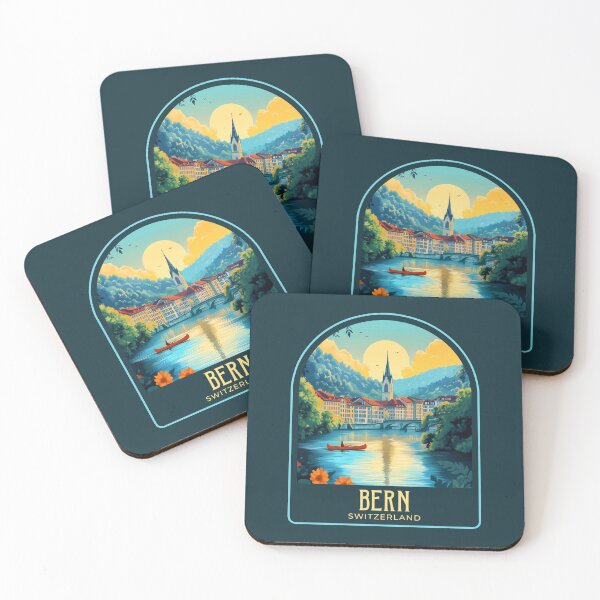 Item preview, Bern Vintage Travel Illustration designed and sold by HomeLivingCo.