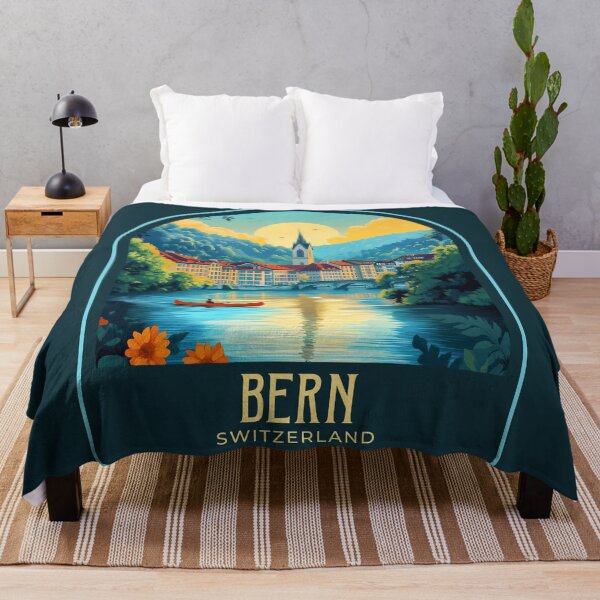 Item preview, Bern Vintage Travel Illustration designed and sold by HomeLivingCo.