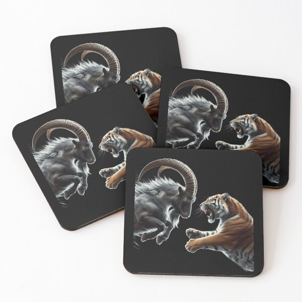 Item preview, Fierce Tiger vs Ibex Battle designed and sold by Adappai.