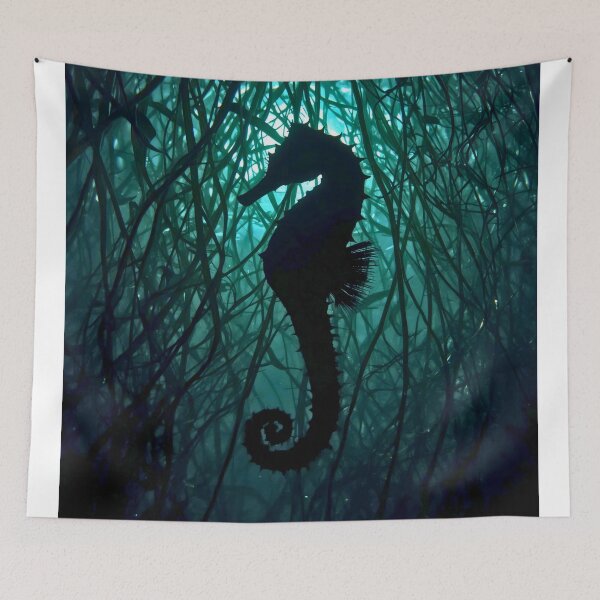 Artikelvorschau, Seahorse Ocean Wall Art entworfen und verkauft von Printerraworks.