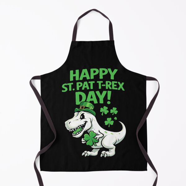 Item preview, Happy St. Pat-T-Rex Day – Funny St. Patrick’s Day Dinosaur with Shamrock designed and sold by BrainBubbleArt.
