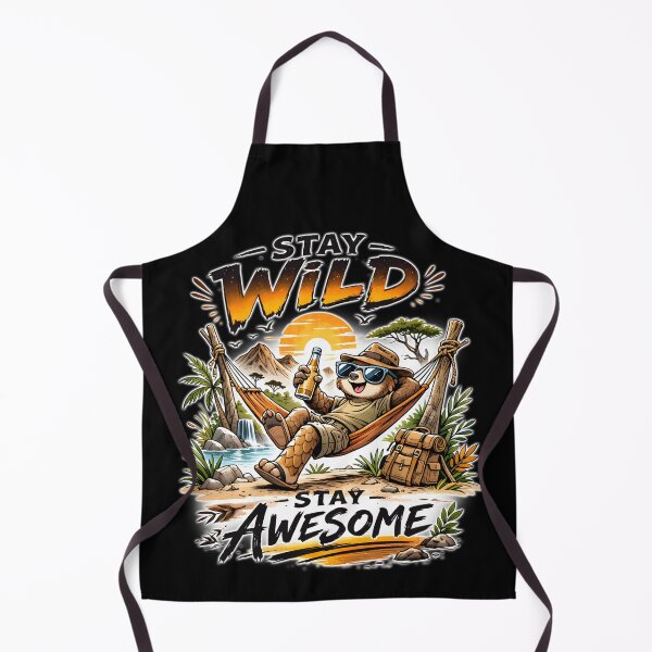Item preview, Stay Wild Stay Awesome Pangolin Hammock Sunset. designed and sold by Mr Lee.