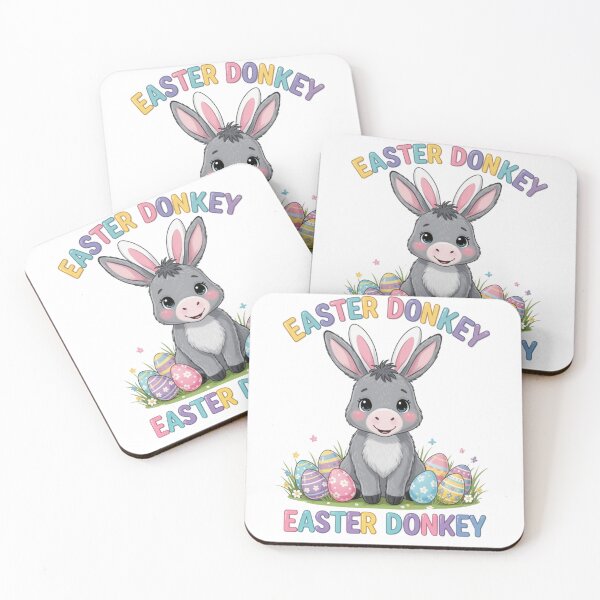 Item preview, Cute Easter Donkey with Bunny Ears designed and sold by artphotodesign.