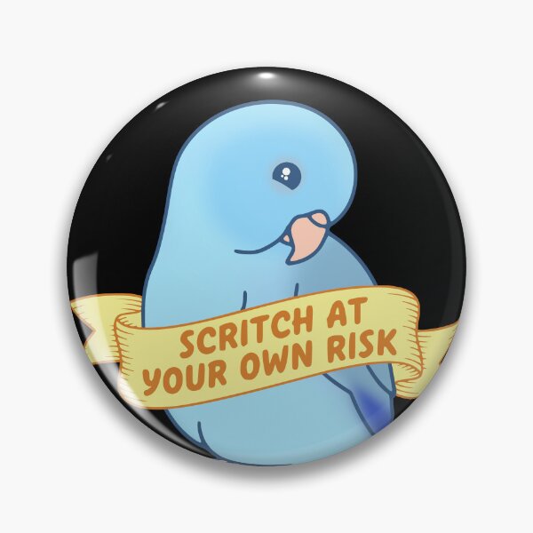 Item preview, Scritch At Your Own Risk - Blue Parrotlet Doodle designed and sold by FandomizedRose.