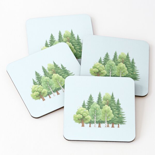 Item preview, Whimsical Watercolor Forest – Lush Green Tree Illustration designed and sold by SunnyIris.