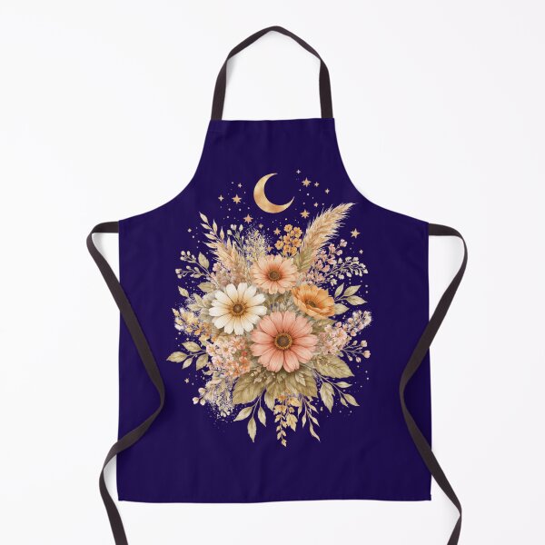 Item preview, Celestial Boho Flower Bouquet with Gold Moon and Stars designed and sold by VariusDesigns.