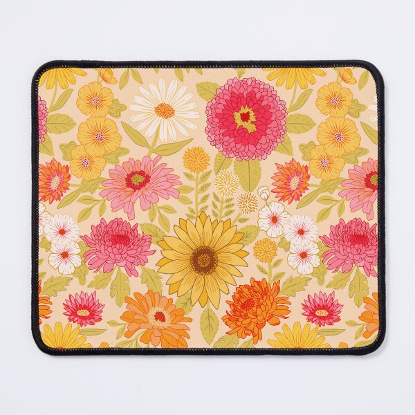 Item preview, Retro Plentiful Petals - Beige Background  designed and sold by TigaTiga.