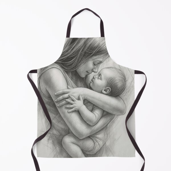 Item preview, Tender Motherhood Embrace Pencil Portrait designed and sold by Mindful56.