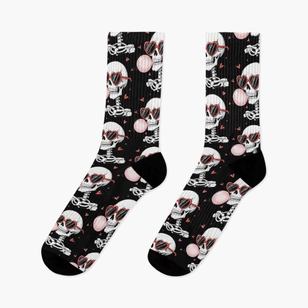 Item preview, Skeleton Sunglasses Hearts Bubblegum 90s Graphic Tee designed and sold by clothesy7.