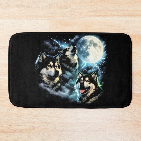 Item preview, Alaskan Malamute Howling at the Moon – Arctic Sled Dog Lover designed and sold by Blok45.